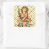 St. Stephen the ProtoMartyr (RLS 17) Quadratischer Aufkleber (Tasche)