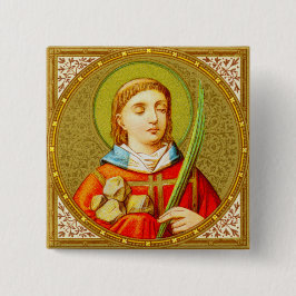 St Stephen the ProtoMartyr (SNV26) Square Pinback Button
