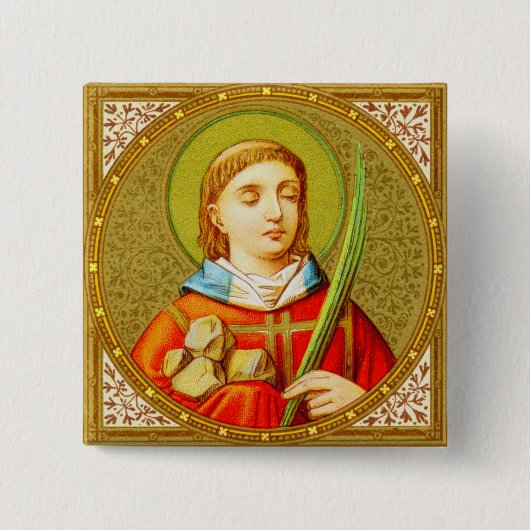 St Stephen the ProtoMartyr (SNV26) Square Pinback Button (Vorderseite)