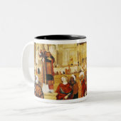 St- Stephenpredigen Zweifarbige Tasse (Vorderseite Links)