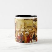 St- Stephenpredigen Zweifarbige Tasse (Mittel)