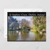 St Stephens Green, Dublin, Irland Postkarte (Vorne/Hinten)