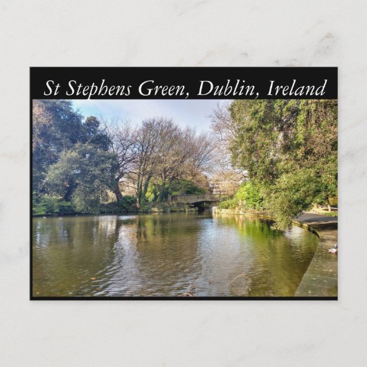 St Stephens Green, Dublin, Irland Postkarte (Vorderseite)
