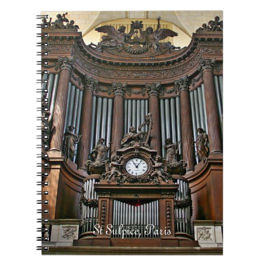 St Sulpice organ notebook Notizblock (Vorderseite)