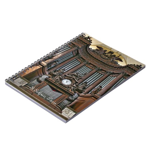 St Sulpice Orgel Notizbuch Notizblock (Linke Seite)