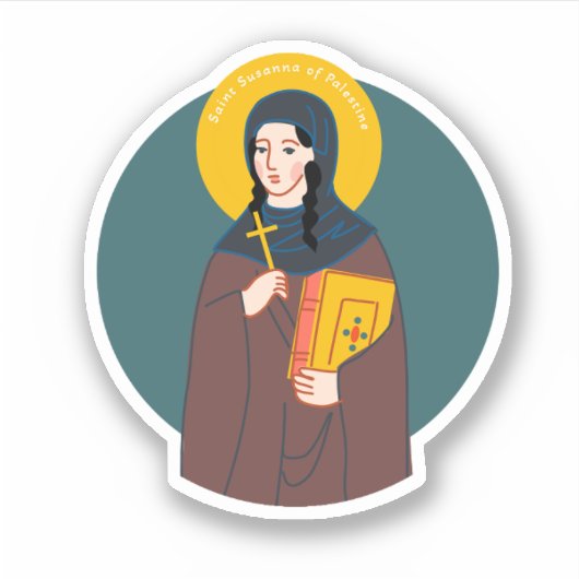 St. Susanna the Deaconess Aufkleber (Vorderseite)