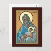 St. Symeon der Gott Empfänger Gebetskarte Postkarte (Vorne/Hinten)