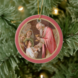 St. Tarcisius Erhalt der Eucharist (BL 02) x2 Keramik Ornament