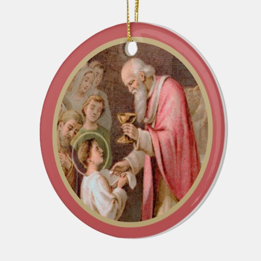 St. Tarcisius Erhalt der Eucharistie (BL 02) Keramik Ornament (Links)