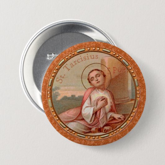 St. Tarcisius of Rome Roundel (BF 004) Button (Vorne & Hinten)