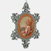 St. Tarcisius of Rome Roundel (BF 004) Schneeflocken Zinn-Ornament (Links)
