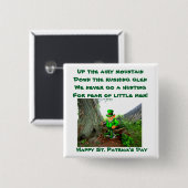 ST. Taste PATRICK'S DAY LEPRECHAUN POEM Button (Vorne & Hinten)