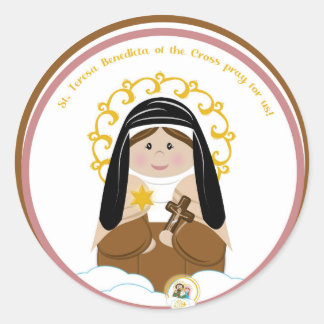 St. Teresa Benedicta of the Cross Runder Aufkleber
