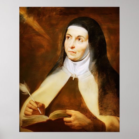St Teresa de Avila Jesus Katholischer Heilige Rube Poster (Vorne)