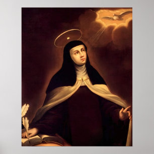 St Teresa de Avila Katholic Saint Therese Arco Poster