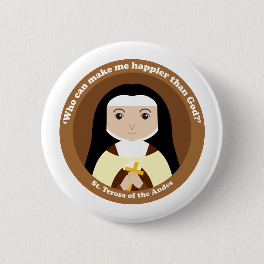 St. Teresa der Anden Button (Vorderseite)