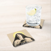 ST. TERESA DER ANDES RECHTECKIGER PAPPUNTERSETZER (Vor Ort)