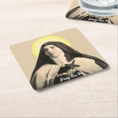 ST. TERESA DER ANDES RECHTECKIGER PAPPUNTERSETZER (angewinkelt)