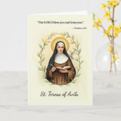 St. Teresa des Friedens und der Segnungen von Avil Karte (Gelbe Blume)