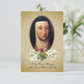 St. Teresa Margaret Redi vom Heiligen Herzen Karte (Stehend Vorderseite)