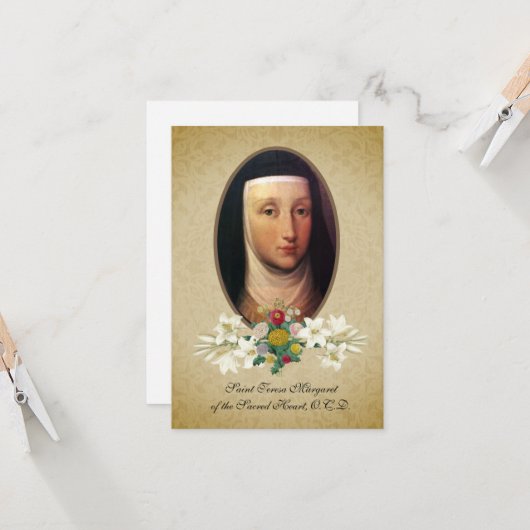 St. Teresa Margaret Redi vom Heiligen Herzen Karte (Vorderseite/Rückseite Beispiel)