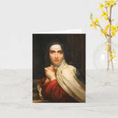 St. Teresa of Avila Card  Karte (Gelbe Blume)