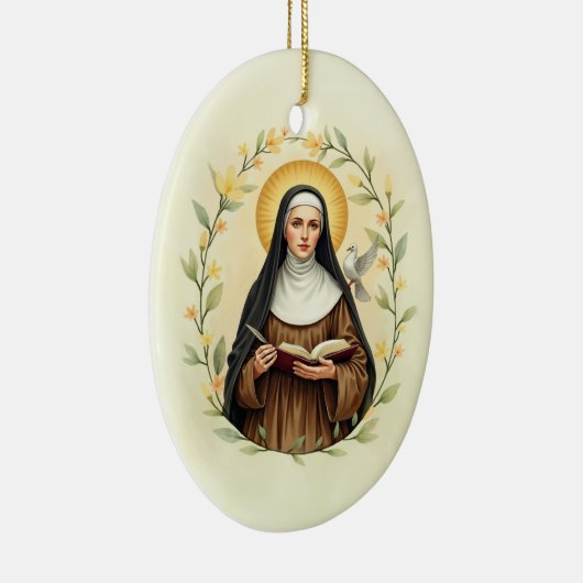 St Teresa of Avila God's Peace and Blessings Keramik Ornament (Rechts)