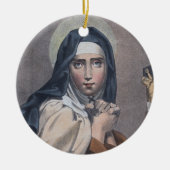 St. Teresa of Avila (M 008) Circular Keramik Ornament (Vorne)