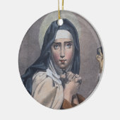 St. Teresa of Avila (M 008) Circular Keramik Ornament (Links)