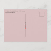 St. Teresa of Avila (M 008) Postkarte (Rückseite)