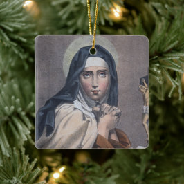 St. Teresa of Avila (M 008) Square Keramikornament