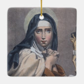 St. Teresa of Avila (M 008) Square Keramikornament (Rückseite)