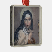 St. Teresa of Avila (M 008) Square Ornament Aus Metall (Rechts)
