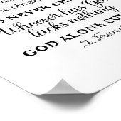 St. Teresa of Avila Quote Art Poster Print (Ecke)