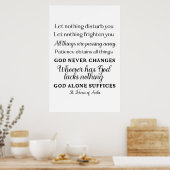 St. Teresa of Avila Quote Art Poster Print (Küche)