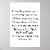 St. Teresa of Avila Quote Art Poster Print (Vorne)