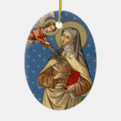 St. Teresa of Avila (SAU 28) Oval Keramik Ornament (Vorne)