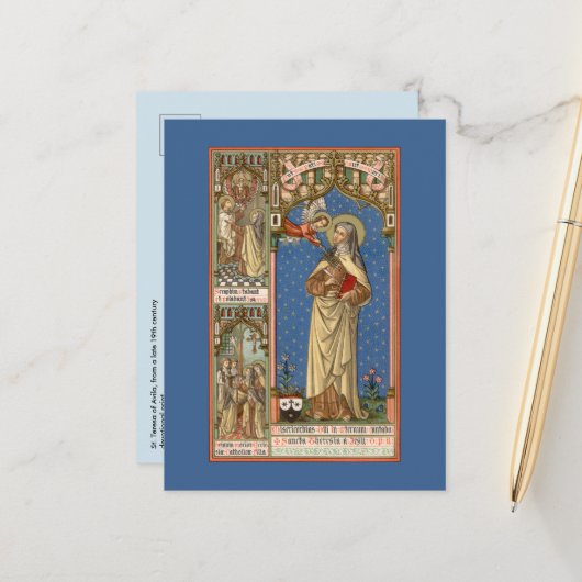 St. Teresa of Avila (SAU 28) Postkarte (Vorderseite/Rückseite Beispiel)