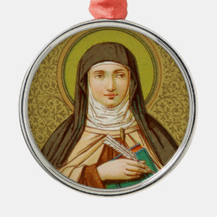 St. Teresa of Avila (SNV 27) Premium Round Ornament Aus Metall