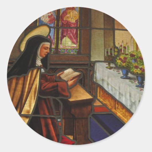 St. Teresa von Avila (2) Runder Aufkleber (Vorderseite)