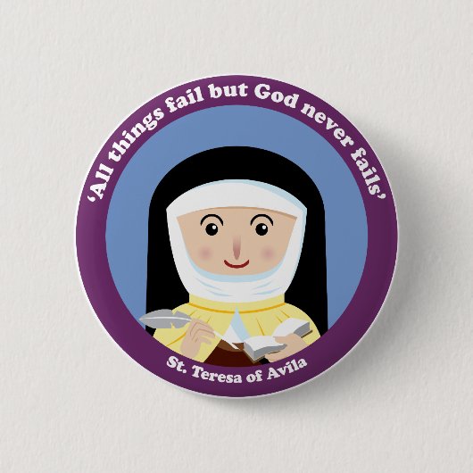 St Teresa von Avila Button (Vorderseite)