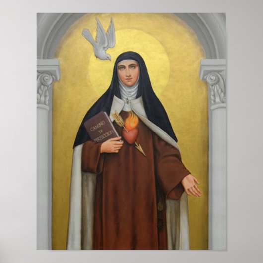 St. Teresa von Avila Carmelite Nun Religious Poster (Vorne)