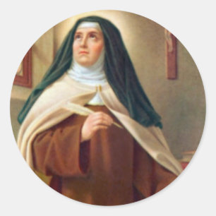 St. Teresa von Avila Carmelite Nun Runder Aufkleber