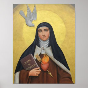 St. Teresa von Avila Carmelite Saint Poster