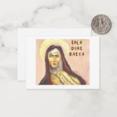 St. Teresa von Avila Karte (Vorderseite/Rückseite Beispiel)