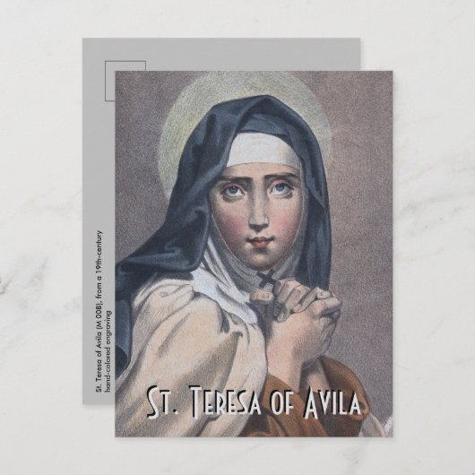 St. Teresa von Avila (M 008) Postkarte (Vorne/Hinten)