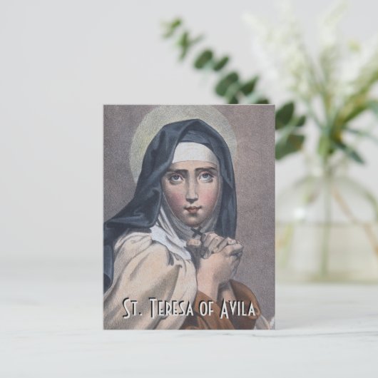 St. Teresa von Avila (M 008) Postkarte (Stehend Vorderseite)