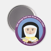St. Teresa von Avila Magnet (Vorderseite/Rückseite)