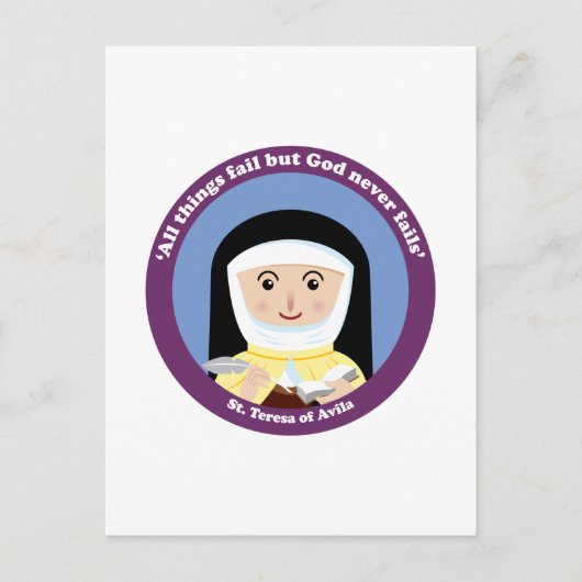 St. Teresa von Avila Postkarte (Vorderseite)
