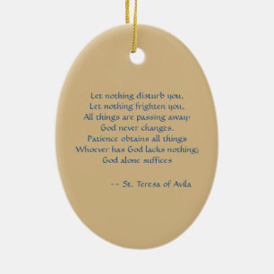 St. Teresa von Avila (SAU 28) Oval Keramik Ornament